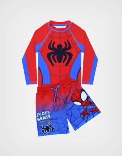 Ropa de Baño Spider Man Color Rojo + Azul Para Niños