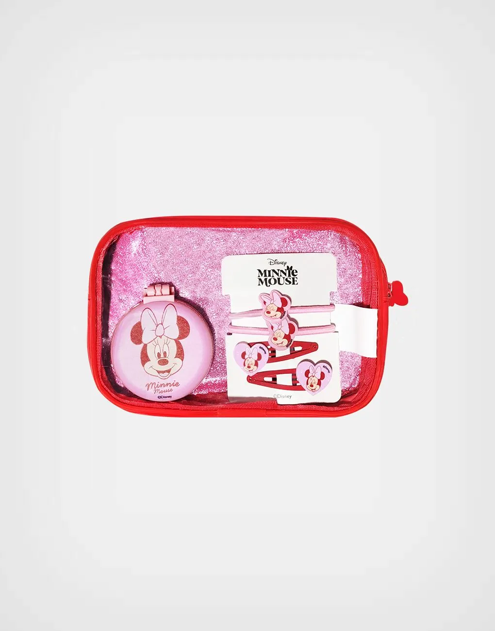 Set de Accesorios Minnie Mouse Color Rojo con Estuche Para Niñas