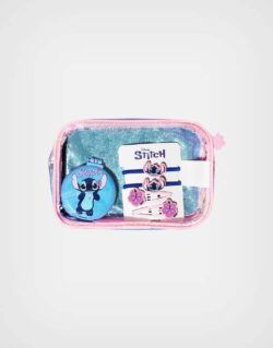 Set de Accesorios Stitch Color Azul con Estuche Para Niñas