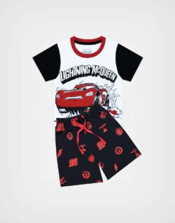 Pijama Manga Corta Cars Rayo McQueen Para Niños