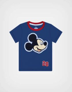 Pijama Manga Corta Mickey Mouse Color Azul Para Niños