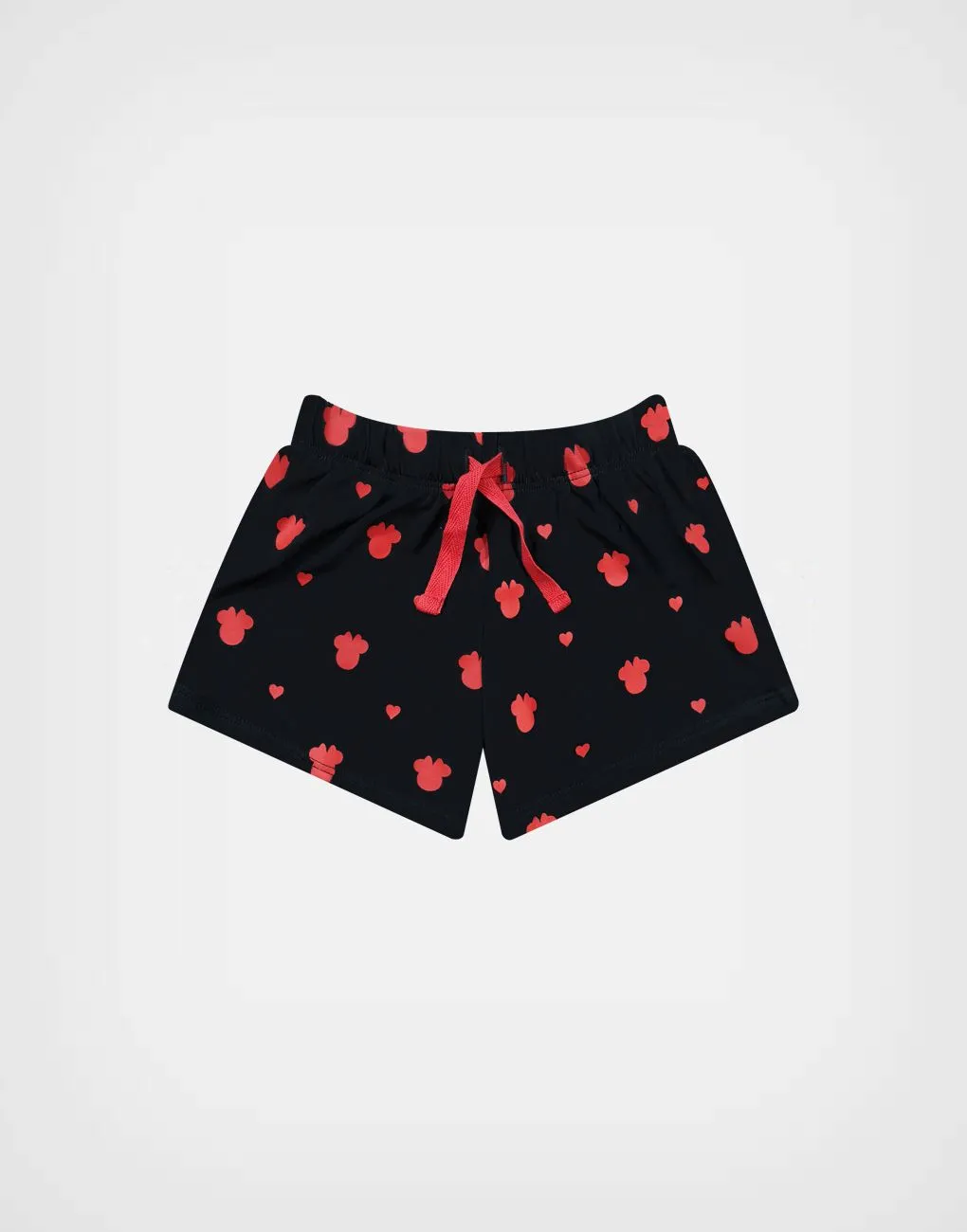 Pijama Manga Corta Minnie Mouse Color Blanco + Negro Para Niñas