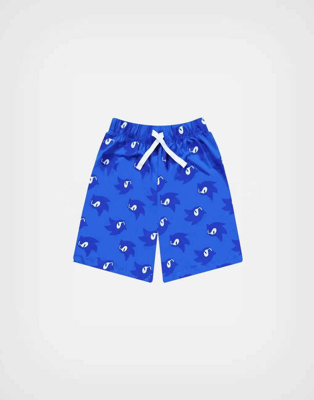 Pijama Manga Corta Sonic Color Blanco + Azul Para Niños
