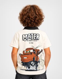 Polo Camisero Cars Mate Marfil Para Niños