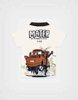 Polo Camisero Cars Mate Color Marfil Para Niños