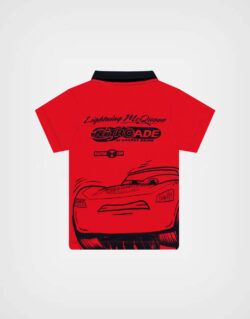 Polo Camisero Cars Rayo McQueen 95 Color Rojo Para Niños