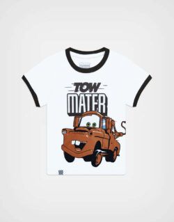 Polo Manga Corta Mate Cars Color Blanco Para Niños