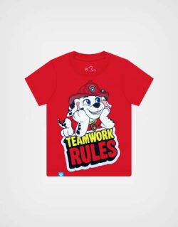 Polo Manga Corta Paw Patrol Marshall Team cOLOR Rojo Para Niños