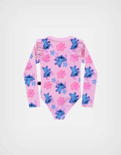 Ropa de Baño Entera Stitch Color Rosa Para Niñas