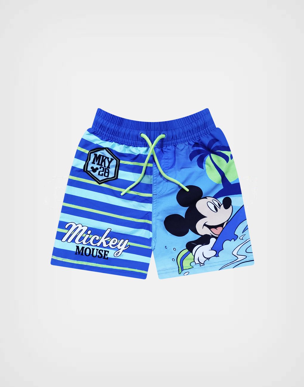 Ropa de Baño Mickey Mouse Color Verde + Celeste Para Niños