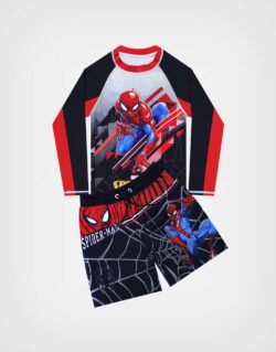 Ropa de Baño Spider Man Color Rojo + Negro Para Niños