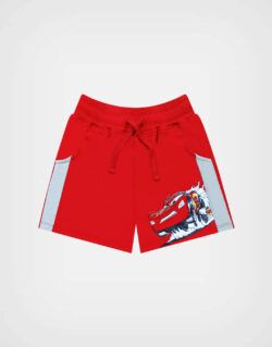 Short Cars Rayo McQueen Color Rojo Para Niños
